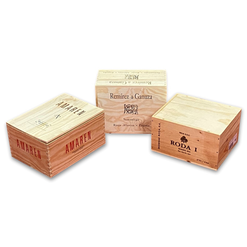 Cassette in legno per 6 bottiglie di vino